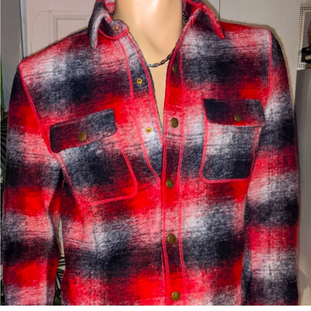 Selezione Basica Partly Lined Popper Front Button Shirt